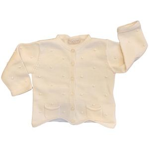 Mayoral White Fine Knit Cardigan Bobble Embellishments Baby Newborn